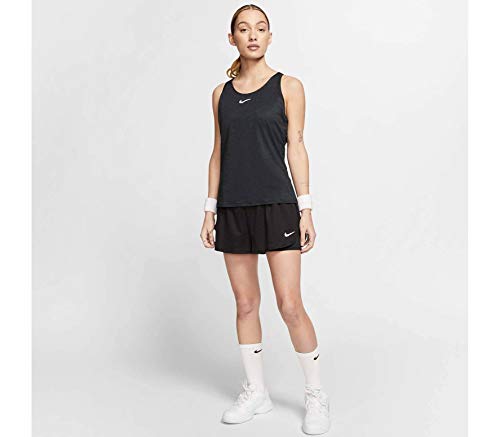 NIKE W Nkct Dry Elvtd ESS Tank Yr Top, Mujer, Black/White, M