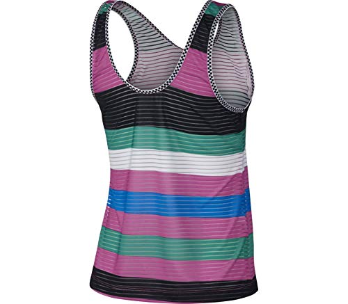 NIKE W Nkct Dry Pr MB Nt Camiseta sin Mangas, Mujer, Active Fuchsia/Black/White/(White), L