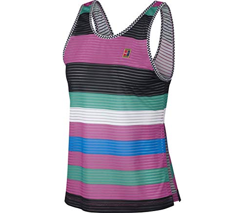 NIKE W Nkct Dry Pr MB Nt Camiseta sin Mangas, Mujer, Active Fuchsia/Black/White/(White), L