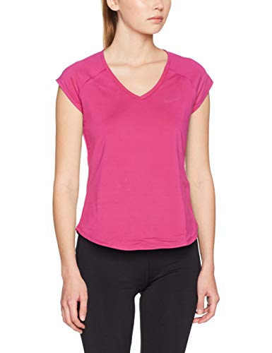 NIKE W NKCT Top Pure Camiseta de Manga Corta, Mujer, Active Fuchsia/Active Fuchsia, XS