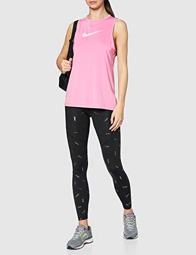 NIKE W NP Tank Essential Swoosh Camiseta sin Mangas, Mujer, Magic Flamingo/(Barely Rose), XS