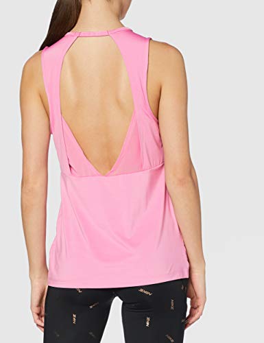 NIKE W NP Tank Essential Swoosh Camiseta sin Mangas, Mujer, Magic Flamingo/(Barely Rose), XS