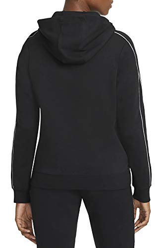 NIKE W NSW FZ Hoodie Mlnm FLC - Chaqueta para Mujer, Mujer, Abrigo de Vestir, CZ8338, Blanco y Negro, Medium