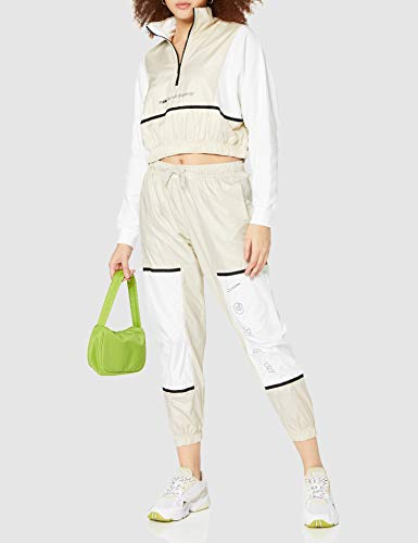 NIKE W NSW Qz Archive RMX - Camiseta de Manga Larga para Mujer, Mujer, CU6382, Blanco/Light Bone/Black, S