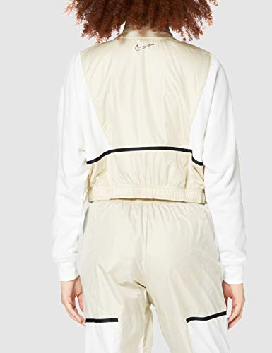 NIKE W NSW Qz Archive RMX - Camiseta de Manga Larga para Mujer, Mujer, CU6382, Blanco/Light Bone/Black, S