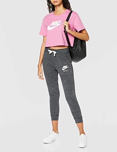 NIKE W NSW tee Essntl CRP ICN FTR Camiseta de Manga Corta, Mujer, Magic Flamingo/(White), L