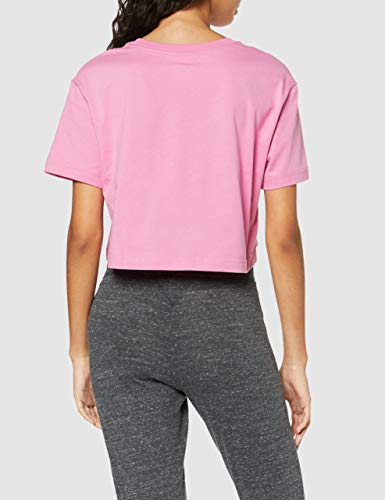 NIKE W NSW tee Essntl CRP ICN FTR Camiseta de Manga Corta, Mujer, Magic Flamingo/(White), L