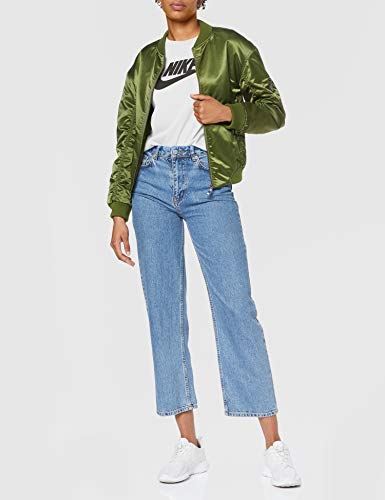 NIKE W NSW tee ESSNTL Icon Futura Camiseta de Manga Corta, Mujer, Blanco (White/Black), M