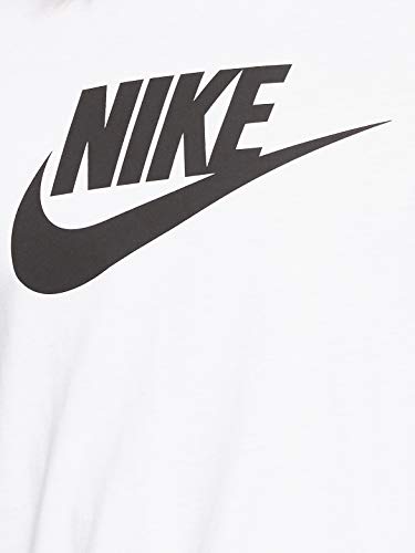 NIKE W NSW tee ESSNTL Icon Futura Camiseta de Manga Corta, Mujer, Blanco (White/Black), M