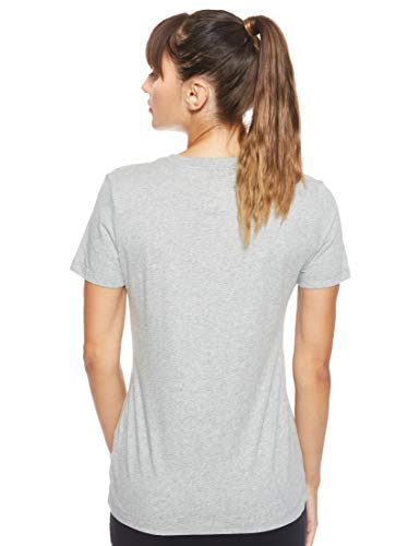 NIKE W NSW tee ESSNTL Icon Futura Camiseta de Manga Corta, Mujer, Gris (dk Grey Heather/Black), XS