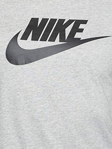 NIKE W NSW tee ESSNTL Icon Futura Camiseta de Manga Corta, Mujer, Gris (dk Grey Heather/Black), XS