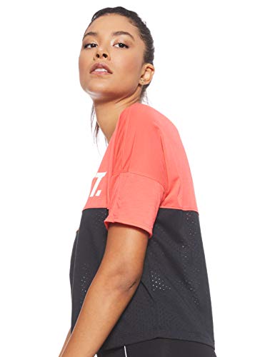 NIKE W Tailwind SS SD Camiseta, Mujer, Rojo/Negro (Ember Glow/Black), M