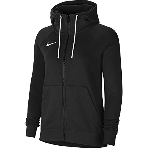 NIKE Women's Team Club 20 Full-Zip Hoodie Chaqueta Deportiva, Negro y Blanco, XS para Mujer