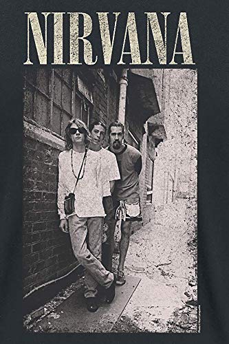 Nirvana Alleyway Hombre Camiseta Negro M, 100% algodón, Regular
