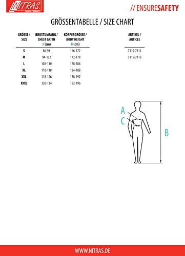 NITRAS Chaleco de Alta Visibilidad - Chaleco de Seguridad Reflectante - para Mujeres & Hombres - Naranja L