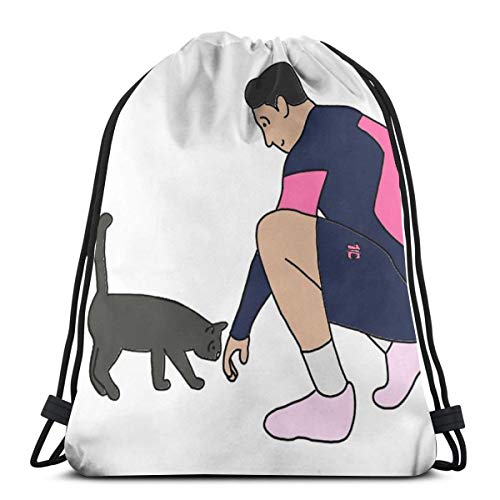 No aplicable Ozil con un gato con cordón bolsas bolsa de gimnasio bolsa de deporte mochila mochila mochila