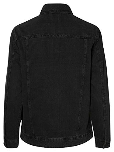 Noisy May Nmole L/s Denim Jacket Noos Chaqueta Vaquera, Negro (Black Black), 40 (Talla del Fabricante: Medium) para Mujer