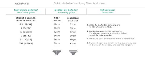 Nonbak bañador Hombre Natacion Slip Thunder Traje de baño, Rojo, Doble Forro (XS)