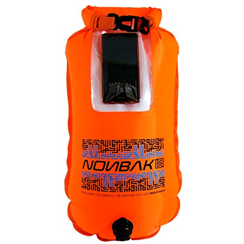 Nonbak Boya de Natacion estanca Selfie 28L con Ventana para Guardar el móvil. 100% Impermeable. Nadadores Aguas Abiertas, Kayak, Deportes acuáticos.