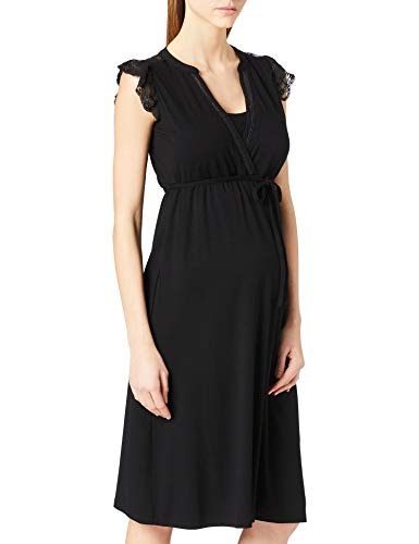 Noppies Studio Dress nurs SS Serre Vestido, Black-P090, 44 para Mujer