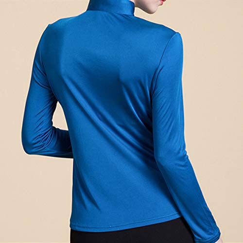 N\P Camiseta de las mujeres 100% seda natural camisa de manga larga para las mujeres chino rana stand collar otoño invierno fondo superior