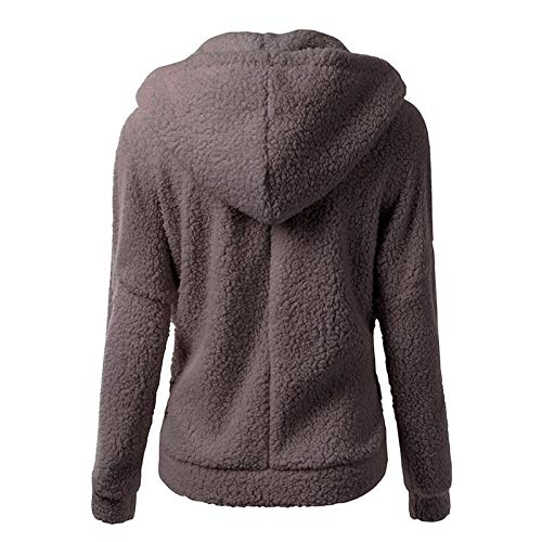 N\P Invierno de las Mujeres de la Chaqueta de Teddy Larga con Capucha Chaqueta Gruesa Caliente de Piel de Lana Casual Otoño Femenino Abrigo de Abrigo
