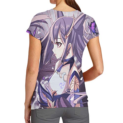 Nueey Gen-Shi Im-Pact - Camiseta corta para mujer, color morado