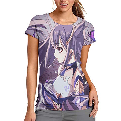 Nueey Gen-Shi Im-Pact - Camiseta corta para mujer, color morado