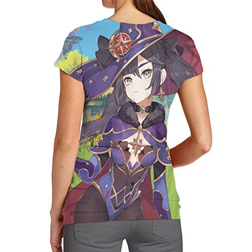 Nueey Gen-Shi Im-Pact - Camiseta de manga corta para mujer, color verde