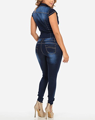 Nuevo Caliente Vaqueros de Mujeres Slim Rompers Bodysuit Pantalones Jeans Monos Pantalones Jumpsuits Para Fiestas de Cóctel,Mujer De Vestir Vaqueros Largos Verano Elegantes Sin Mangas Vaqueros