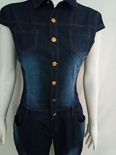 Nuevo Caliente Vaqueros de Mujeres Slim Rompers Bodysuit Pantalones Jeans Monos Pantalones Jumpsuits Para Fiestas de Cóctel,Mujer De Vestir Vaqueros Largos Verano Elegantes Sin Mangas Vaqueros