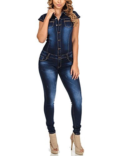 Nuevo Caliente Vaqueros de Mujeres Slim Rompers Bodysuit Pantalones Jeans Monos Pantalones Jumpsuits Para Fiestas de Cóctel,Mujer De Vestir Vaqueros Largos Verano Elegantes Sin Mangas Vaqueros