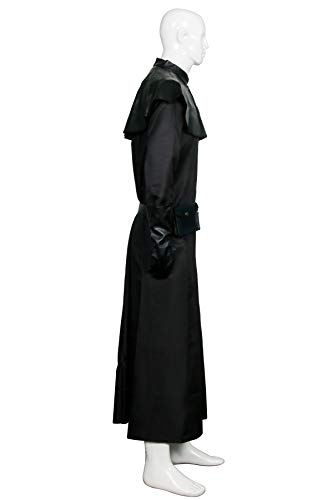 NUWIND Plague Doctor Disfraz Cosplay de Halloween Steampunk Medieval Fancy Dress Vestido Negro Juegos de rol para adultos Negro L