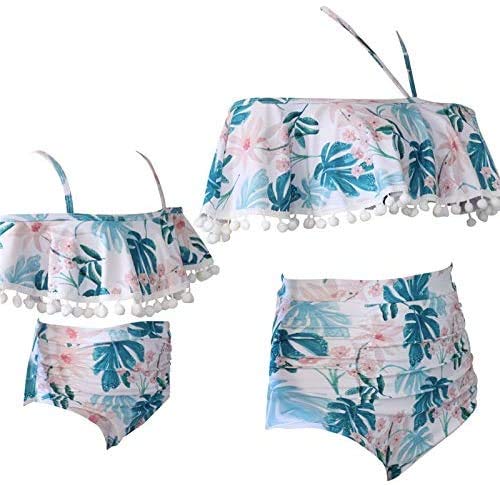 NXDHPLIENG, Traje de baño a Juego para la Familia, Conjuntos de Bikinis para Madre e Hija, Traje de baño para Madre e Hija,   Ropa de baño para la Familia, Ropa de baño, Grande