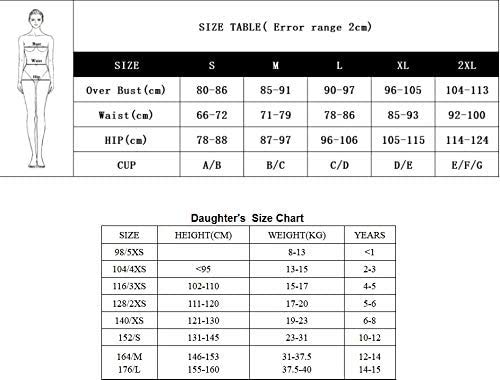 NXDHPLIENG Traje de baño de una Pieza Traje de baño a Juego con la Familia Conjuntos de Bikinis para Madre e Hija Traje de baño de Playa Swim-Daughter 152, Verde