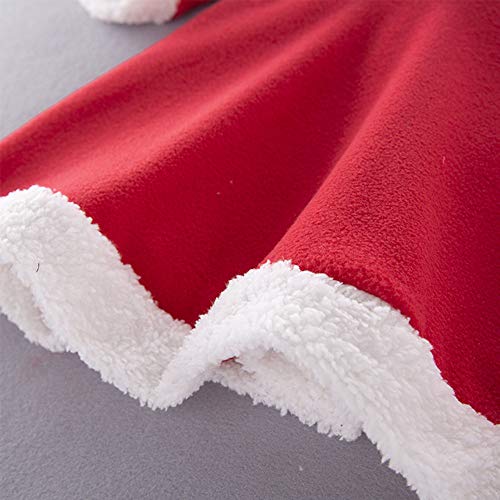 Nyan Cat - Niñas Vestido de Navidad con Chal Gorro Elegante Fiesta Conjunto Navideño de 3 Piezas Infantil Suave Chicas Traje de Navidad Cómodo - 1-2 Años