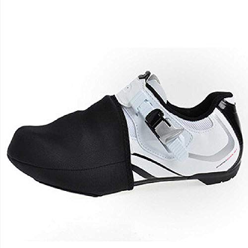 NZYH Cubierta para Zapatos con Candado De Bicicleta a Prueba De Viento Y Cálida para Hombres Y Mujeres, Protector De Zapatos con Punta De Bicicleta De Media Palma, Equipo De Ciclismo Negro