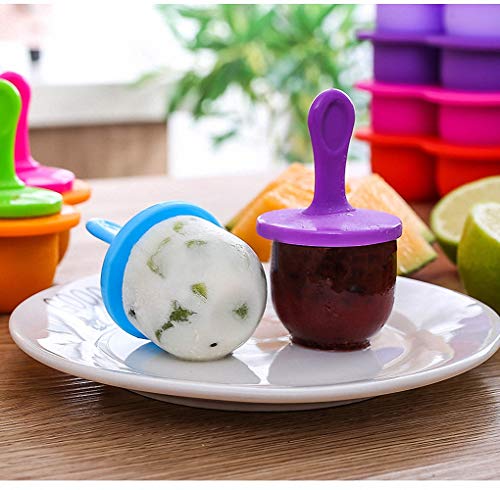 O-Kinee Mini Moldes Helados Silicona, Moldes para Helados y Polos Sin BPA, Poleras Helado Bebe Niños, Ice Cream Mold, Ice Lolly Moulds, Molde Reutilizables para Hacer Helados Caseros