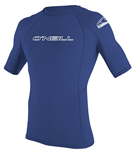 O 'Neill Wetsuits Basic Skins S/S Crew - Camiseta de poliester para hombre con proteccin UV Azul azul Talla:medium