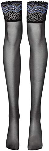 Obsessive 844-Sto-1 S/M Pantis y Media Negro, Azul - Pantis y Medias (Medias, Otro, Femenino, Negro, Azul, Imagen, S/M)