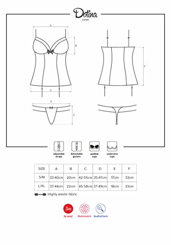 Obsessive - Conjunto de lencería - para mujer negro negro Small / Medium