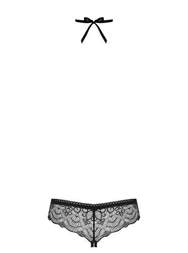 Obsessive Conjunto De Lencería: Tanga Atrevido Y Máscara Firella 2-Pcs Set, Negro,L-XL