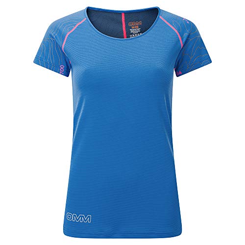 OMM Original Mountain Marathon Camiseta de Manga Corta Flow para Mujer, Mujer, Camiseta, OC143B1C0M, Azul, M