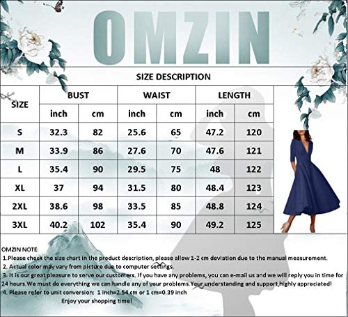 OMZIN vestido de cóctel para mujer, sexy, vestido de boda, vestido básico de ocasión de coton de S a XXXL