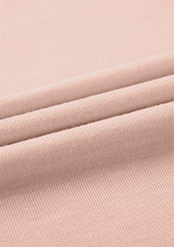 OMZIN Vestido de Fiesta Casual Camiseta Larga de Las Mujeres Atractivas | Blusa Casual | Vestido Elegante,Caqui,5XL