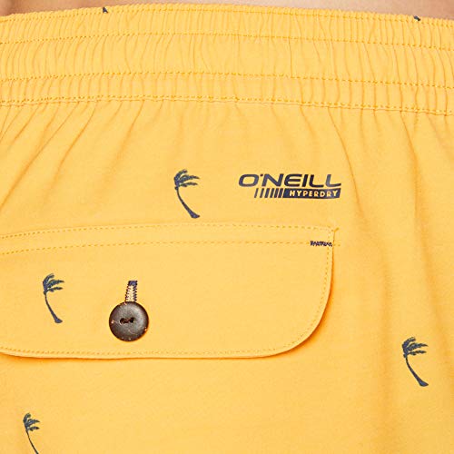 O'NEILL PM Mini Palms Shorts Boardshort Elasticated para Hombre, Hombre, Yellow AOP, M