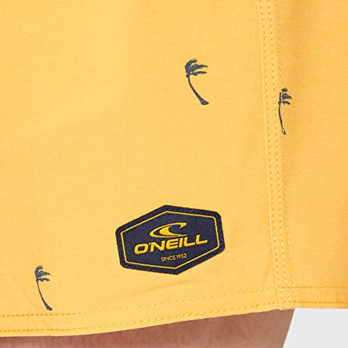 O'NEILL PM Mini Palms Shorts Boardshort Elasticated para Hombre, Hombre, Yellow AOP, M