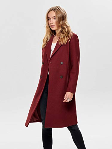 Only Abrigo Luisa Granate Mujer Medium Rojo