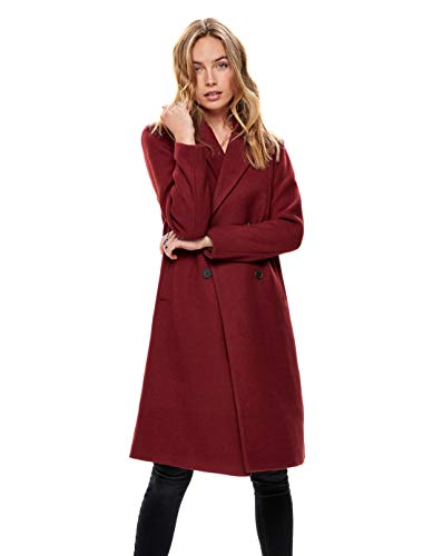 Only Abrigo Luisa Granate Mujer Medium Rojo