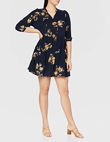 Only Carmakoma CARNEWMARRAKESH 3/4 Tunic Dress Vestido, Azul Oscuro/AOP: Flor Japonesa, 46 ES para Mujer